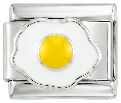 Cooked Egg on Silver