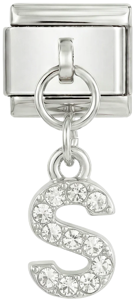 Letter S with sotnes, Hanging, on Silver - Image 2