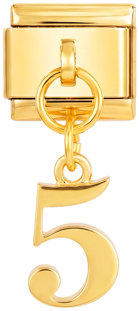Number 5, Hanging, on Gold