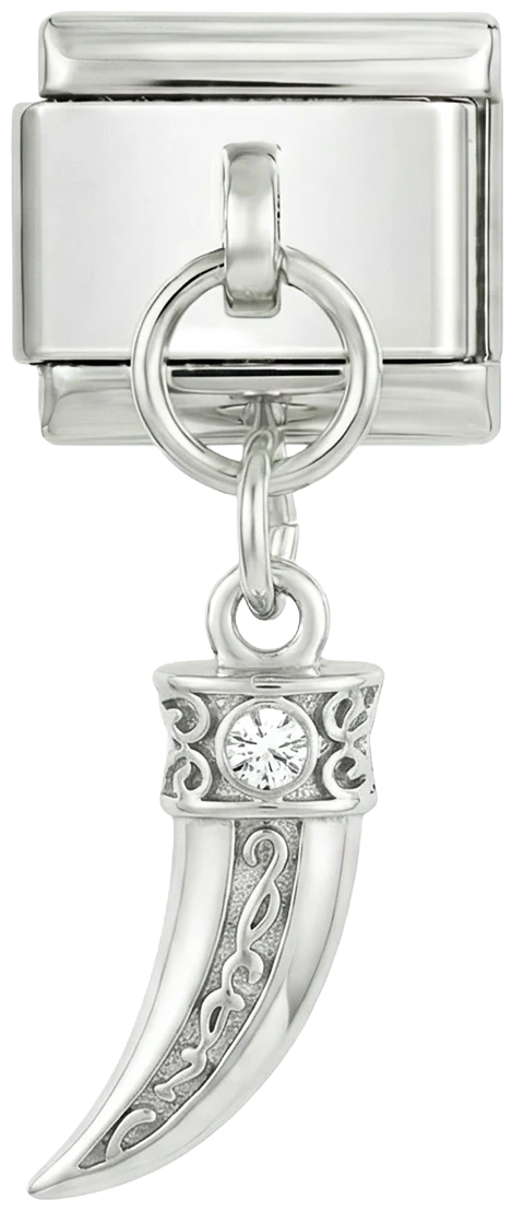 Royal Claw with Stone, on Silver