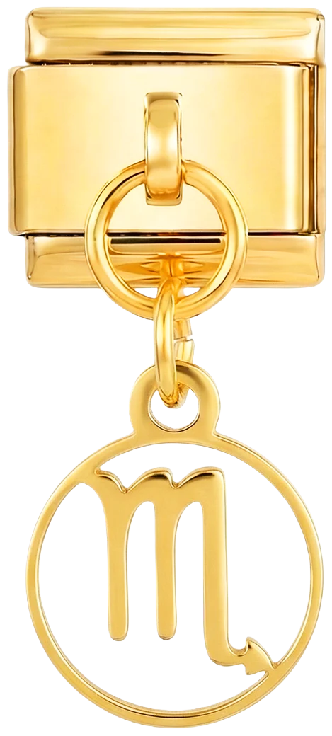 Scorpio Sign Hanging, on Gold